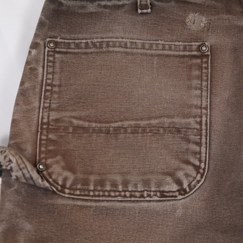 Vintage Carhartt B136 DKB Distressed Faded Brown Double Knee Pants 33x30 - Picture 8 of 16